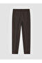 Özmarka New Season Brown Regular Fit Men's Trousers - 7