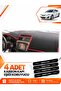 Mazda 6 (2007-2013) Compatible Front Torpedo Protection Protective Case Carpet Cover - Black-Red - Ma007