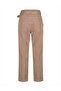 High Waist Velvet Trousers with Belt and Side Zipper - 4
