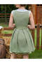 Rochie mini, verde - 2