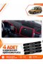 Citroen Berli̇ngo M49 (1996-2001) Compatible Front Torpedo Protection Cover - Black-Red - Ci002