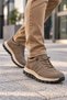 Perra Men's Brown Leather Sneaker - Beige Thick Sole Casual Sports Shoes - 2