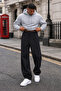 Men's Black Straight Cut Casual Sweatpants