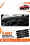 Nissan Juke (2010-2019) Compatible Front Chest Glove Box Protection Cover Carpet Protector - Black-Grey - Ni004