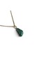 Natural Malahite Stone Gold Color Chain Women's Necklace - 5