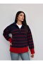 Half-Zip Striped Knit Sweater - 4