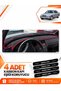 Mercedes W202 C-Class (1993-2000) Compatible Front Torpedo Protection Cover - Black-Red - Mb004