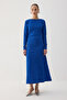 Boat Neck Dress with Detachable Collar - 4