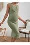 Rochie midi, verde - 4