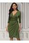 Rochie midi, verde - 2