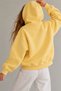 Girl's Oversize Hoodie Love Mount Printed Yellow – Hooded, with Pockets, 3 Thread Fleece - 5