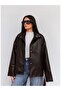 Belted Faux Leather Jacket - 4