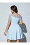 Rochie mini, albastru - 3
