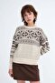 Patterned Crew Neck Sweater K3562 - 5