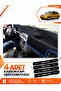Fiat Pali̇o (1999-2005) Compatible Front Torpedo Protection Cover Carpet Protective Cover - Black-Blue - Fi002