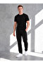 3 Threaded Ribbed Compact Combed Cotton Flat Leg Men's Sweatpants - 2