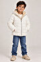 Unisex Children's Water and Windproof Fur-Lined Hooded Inflatable Coat - 3
