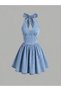 Rochie de blugi, albastru - 8