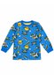 Boy's 100% Cotton Blue Color Space Planet Patterns Long Sleeve Interlock Winter Pajama Set - 4