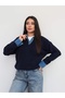 Buttoned Denim Detail Knitwear Sweater - 2