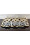 Lalezar Gold-Silver Bowl Set with Tray & Sugar Bowl & Serving Plate & Snack Bowl - 3