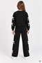 Black Girl's Butterfly Embroidered Embroidered Tracksuit Set 24975 - 4