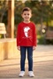 Girls-Boys Red and White Ataturk Printed Long Sleeve T-Shirt 29 October Republic Day - 2