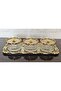 Lalezar Full Gold Bowl Set with Tray & Sugar Bowl & Serving Plate & Snack Bowl