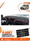 Fiat Doblo Airbagged Small Screen (2007-2015) Compatible Torpedo Protection Cover - Black-Red - Fi008