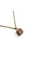 Natural Sunstone Square Cut Gold Color Stainless Steel Women's Necklace with Chain - 5