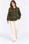 Women's Pearl Detailed Buttoned Crew Neck Long Fleece Knitwear Jacket - 7