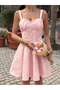 Rochie mini, roz - 4