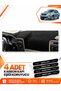 Fiat Si̇ena (2005-2012) Compatible Front Cover Dashboard Protection Protective Cover Carpet - Black-Beige - Fi003