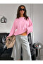 Women's Soft Crew Neck Oversized Fleece Inside Long Wide Sleeve Sweatshirt - 2