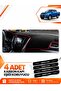 Mitsubishi L200 (2015-2021) Compatible Front Torpedo Protection Case Carpet Cover - Black-Red - Mi008