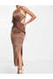 Rochie midi, maro