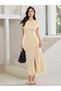 Rochie maxi, crem - 4