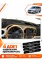 Mercedes Viano W447 (2014-Later) Compatible Front Torpedo Protection Cover - Black-Brown - Mb023