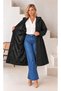 Women's Plus Size Hooded Parachute Fabric Pocket Drawstring Detailed Lined Oversize Trench Coat Coat Jacket Raincoat 29011 - 4