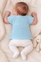 Newborn Blue Color Short Sleeve Baby Cardigan - 2