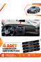 Skoda Octavia (2009-2012) Compatible Front Dashboard Protection Cover Carpet - Black-Brown - Sk009