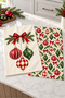 Christmas Charm Christmas Ornaments Patterned 2-Piece Kitchen Towel Set 40X60