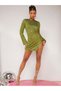 Rochie mini, verde - 3