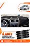 Renault Symbol Long Type.2 (2013-2021) Compatible Front Cover Glove Box Protection Cover - Black-Beige - Re016