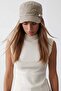 Women's khaki hat with hook and needle accessory alc-x15877 - 2