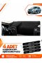 Fiat Si̇ena (2005-2012) Compatible Dashboard Protection Protective Cover Carpet Cover Chest Panel - Black - Fi003