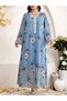 Rochie maxi, albastru - 6