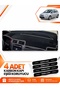 Ford C-Max (2003-2010) Long Covered Compatible Front Torpedo Protection Case Carpet - Black-Grey - Fo002