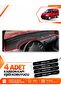 Renault Kangoo 1 (1997-2003) Compatible Front Torpedo Protection Cover Carpet Cover - Black-Red - Re025