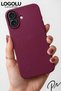 iPhone 16 Compatible Case with Logo Launch Soft Velvet Inside Silicone Cover